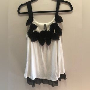Charlotte Russe Tule Bow Tank Top